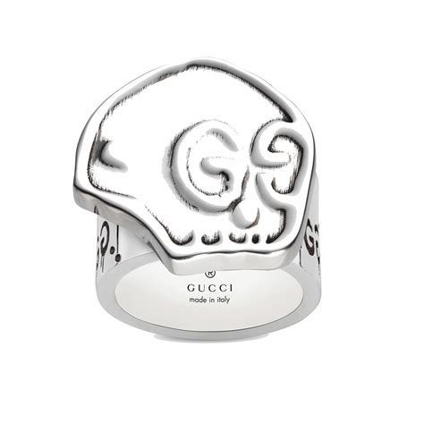 gucci skull ring dupe|paved silver gucci nail ring.